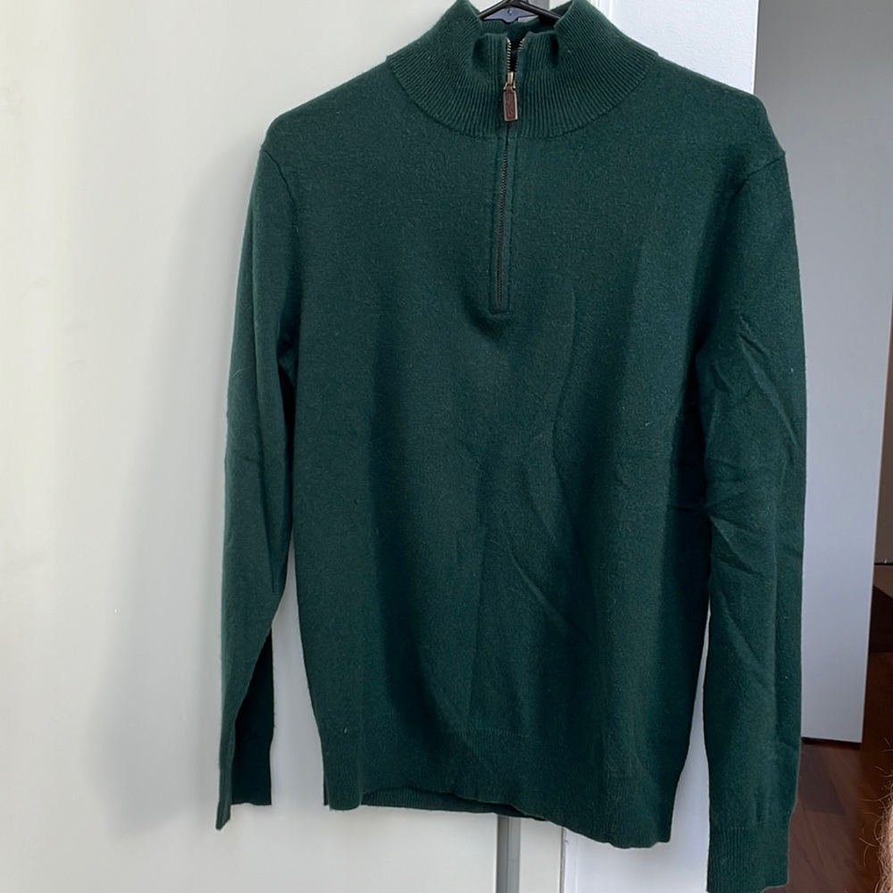 Polo Ralph Lauren S Cashmere half zip sweater green